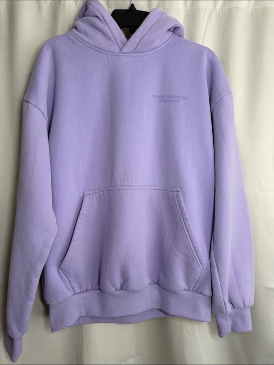 Comfrt Tops - Comfrt Cozy Pastel Lavender Hoodie Heavy Cotton Oversize Sweatshirt Medium